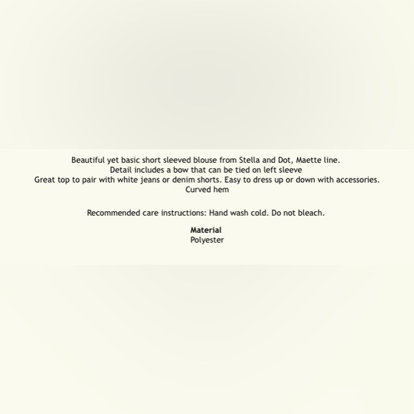 Stella and Dot Sienna tie blue top. Size small. Excellent condition. Like new. - Picture 5 of 9